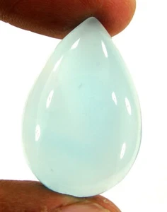 29.95 Ct Natural Blue Chalcedony Loose Gemstone Stone Cab Wire Wrap Stone- 14281 - Picture 1 of 2