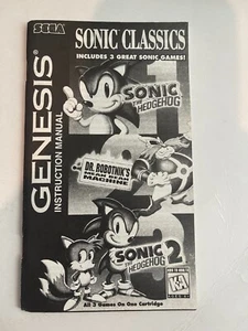 Sega Genesis Sonic Classics nur Bedienungsanleitung - Bild 1 von 2