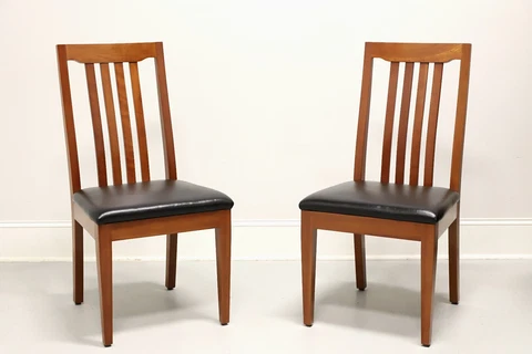 ROBERT BERGELIN Custom Solid Cherry Mission Dining Side Chairs - Pair A Cover