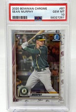 2020 Bowman Chrome #87 Sean Murphy ROOKIE CARD -RC- PSA 10 ~ POP 29