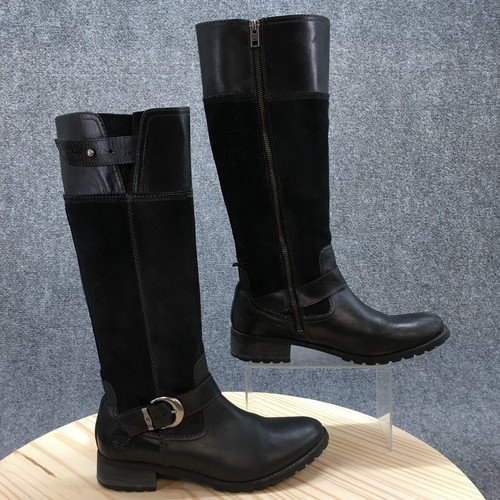 Stivali Timberland donna 9 5 M Bethel altezze equitazione pelle nera 20668