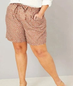 Ladies plus size 20  Sara Geo print wide  Linen / viscose Shorts NEW A655 - Picture 1 of 4