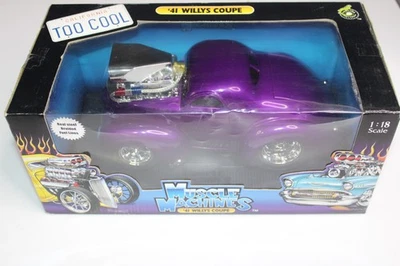 Muscle Machines 41 Willys Coupe - Purple - Diecast 1:18 Scale NEW in Box - Image 1 of 3