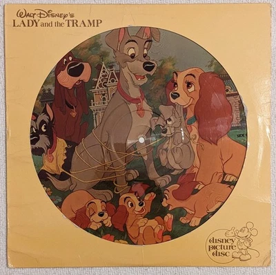 Disney's LADY AND THE TRAMP picture disc OST LP Disneyland 3103 Peggy Lee 1980 - Image 1 of 3