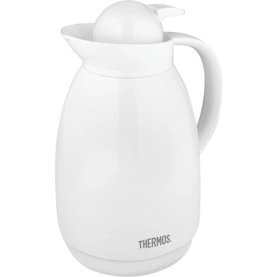 Termo 34 oz. Jarra de vidrio aislada al vacío - blanca Foto 1 de 4