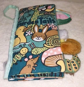 Jellycat Soft Fabric Book Baby Toddler Pet Tails Touch Feel Crinkle "8 x 5" - Picture 1 of 7