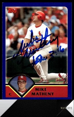 2003 Topps #89 Mike Matheny Signed Auto St. Louis Cardinals - Image 1 of 2