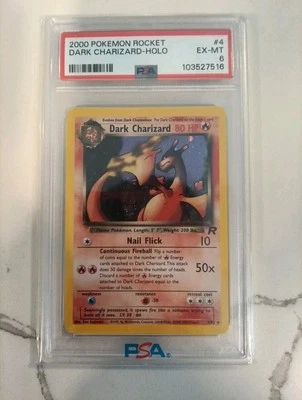Pokemon 2000 Dark Charizard 4/82 Holo Team Rocket PSA 6 - Image 1 of 2