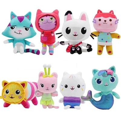 Cute Cat Plush Toys Set – Soft Cartoon Animal Stuffed Dolls Kids Gift Collection - Image 1 of 4