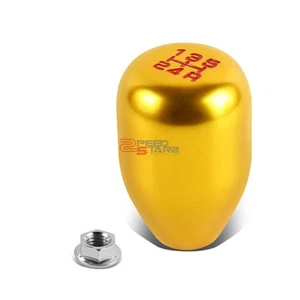 5-SPEED GEAR BRUSH ALUMINUM GOLD M10 1.5 THREADED MANUAL MT SHORT SHIFTER KNOB - Imagen 1 de 3