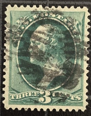 US Stamps - 184 - Used - Graded VF XF 86 - 3 Cent Washington - SMQ - $45.00 - Image 1 of 2