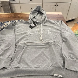 MENS Nike NBA Golden State Warriors Hoodie GYM GRAY 2XL XXL NWT - Picture 1 of 11
