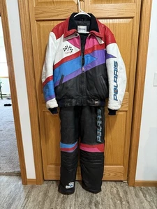 Vintage Polaris Indy XLT Schneemobil Jacke & Trägerhose ANZUG Hein Gericke MEDIUM - Bild 1 von 12