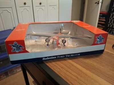 Budweiser Ford Tri Motor Airplane Anheuser Busch Die Cast Metal Liberty Classics - Image 1 of 4
