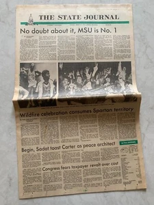 Lansing State Journal, March 27, 1979, MSU Wins NCAA Basketball Title, Sec A-B-D - Picture 1 of 3
