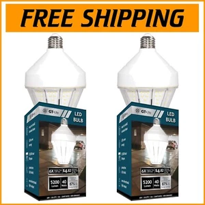 Efficient 40W LED Bulbs - 2-Pack, 10400 Lumens, Ideal for Bright Lighting Needs - Picture 1 of 11