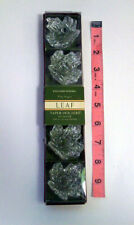 NWT Williams Sonoma Outlet Tiny Taper Fall Leaf Glass Candlestick Holders