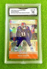 ISAIAH SIMMONS PRIZM ROOKIE CARD GRADED GEM MT 10 SP RC 2020 Contenders GALACTIC