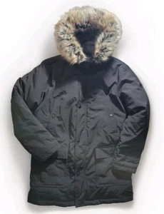 MICHAEL KORS SIZE M Men's Jacket Puffer Fur Parka Black Hooded NWOT  - Picture 1 of 18