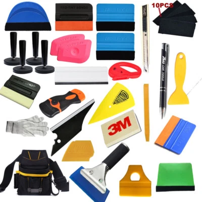 Car Wrapping Installation Tools Kit Vinyl Wrap Bag Squeegee Razor Glove Magnets - Image 1 of 4