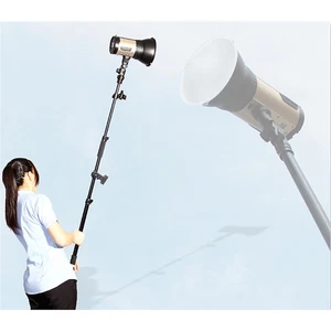 NICEFOTO LS-11 Boom Pole Perche avec support de réflecteur (Longueur 80-180cm)