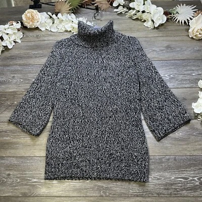 White House Black Market Women’s Turtleneck Size Medium Sweater Knit 3/4 Sleeve - Image 1 of 4