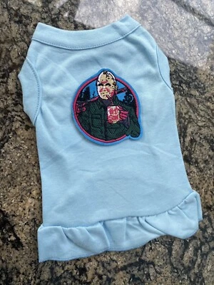 Jason Ropa Azul Perro Vestido Terror Clásico Fantasía Camiseta Azul S Película Foto 1 de 2