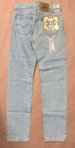 Vintage Levis 505 Jeans, Herren Blau Regular Fit, Deadstock Erwachsene Neu mit Etikett Größe 29x34 - Bild 1 von 3