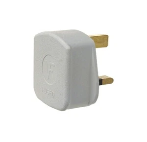 Plug Domestic UK 3 Pin Fused White Mains Plug 13A For 3P Sockets BS1363 NEW - Picture 1 of 8