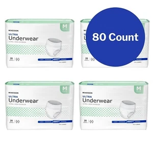 McKesson Ultra Underwear, Incontinence, Heavy Absorbency, Medium, 80 Count - Picture 1 of 2