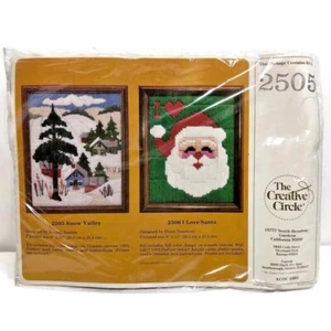 NEW Vtg 1984 Creative Circle Snow Valley Embroidered Winter Scene 8"x10" 2505 - Picture 1 of 3