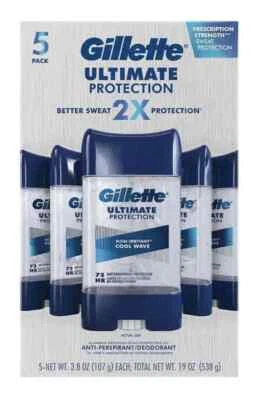 Antitranspirante Gillette Ultimate Protection 6 en 1, 3,8 oz, paquete de 5 Foto 1 de 4