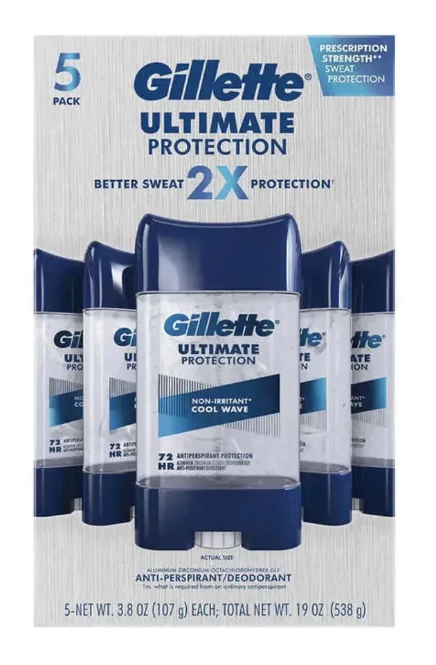 Gillette Ultimate Protection 6-in-1 Antiperspirant, 3.8 oz, 5-pack - Image 1 of 4