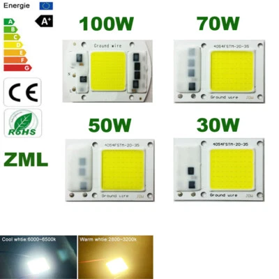 LED COB Chip 30W50W70W100W 220V 110V Input Integrated Smart IC Driver Floodlight - Image 1 of 4