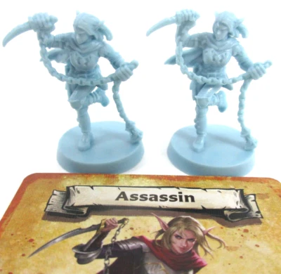 HEROQUEST: Rise Of The Dread Moon 2x ASSASSIN Minis y Tarjeta ¡NUEVO!! Foto 1 de 4