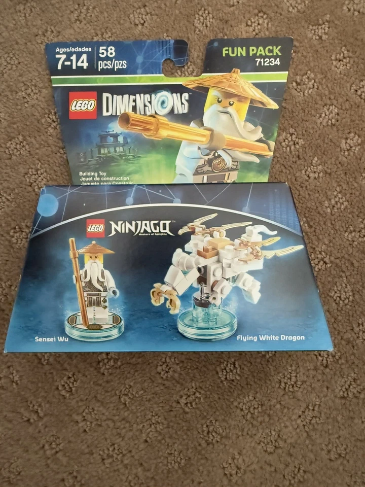 LEGO Dimensions Ninjago 71234 Sensei Wu & Flying White Dragon Fun #58 piezas Foto 1 de 1