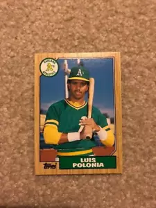 Lote de (50) Luis Polonia 1987 Topps béisbol negociado #96T Oakland casi nuevo-como nuevo radiocontrol - Imagen 1 de 2