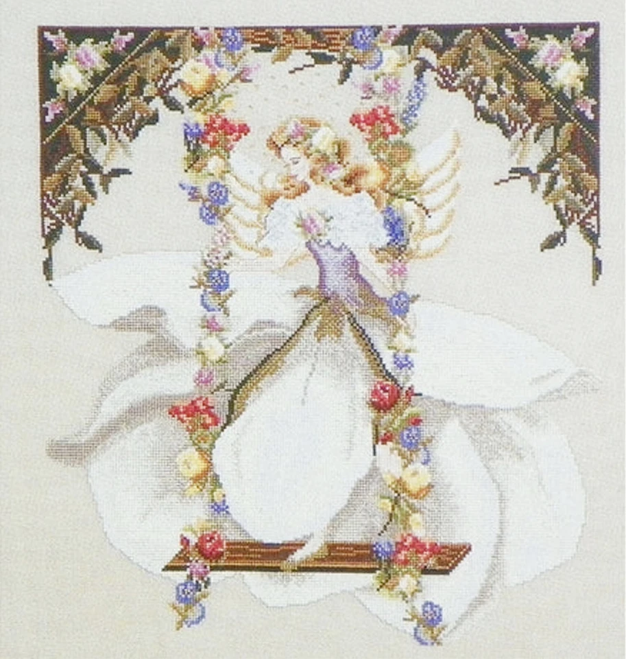 SCHEMA A PUNTO CROCE ANGELO MAGNOLIA FLOWER ANGEL MAGNOLIA CROSS STITCH DMC - Immagine 1 di 1