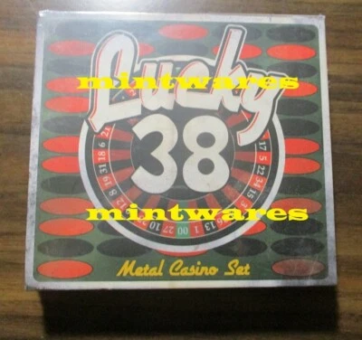 Fallout New Vegas Lucky 38 Metal Card Chip Pin Badge Set Figure FNV NEW #127 - Image 1 of 4