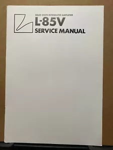 Manuale di servizio originale per amplificatore Luxman L-85V ~ Riparazione - Foto 1 di 1