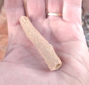 2 pieces of FULGURITE Morocco 2.5" long - 2pcs Only $15 -  FOSSILIZED LIGHTNING! - Picture 1 of 6