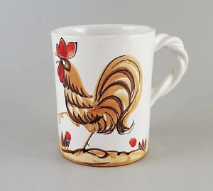 Vintage Holt Howard Pottery Coffee Mug Rooster Hand Painted Signed 7684 Italy - Picture 1 of 8
