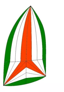 Gennaker 27 - 243m² - grün-weiß-orange - Bild 1 von 1