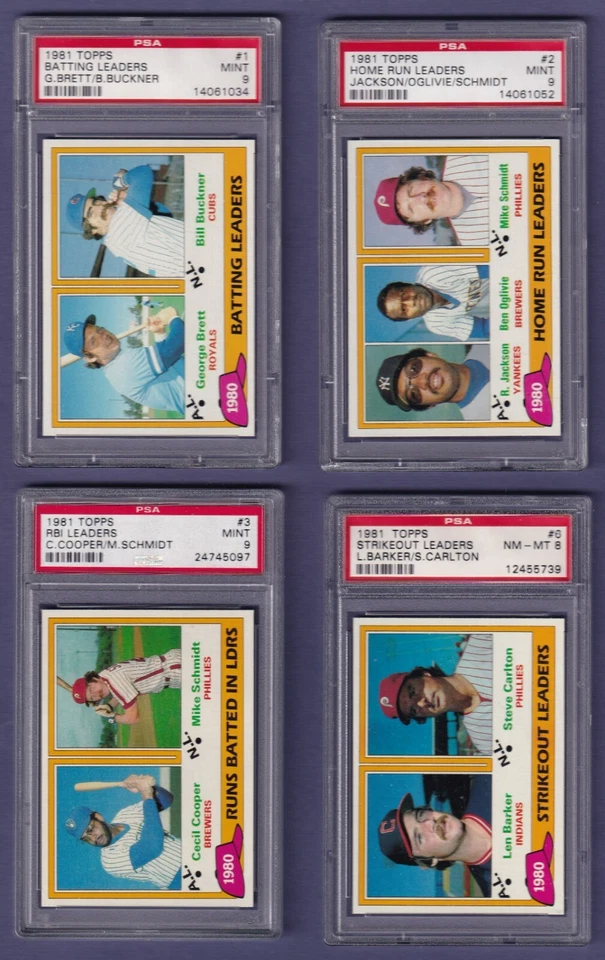 1981 Topps Baseball PSA 8, 9 * You Pick * - Image 1 of 1