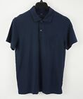 Mack Weldon Mens Medium Short Sleeve Blue Mesh Breathable Lightweight Polo Shirt