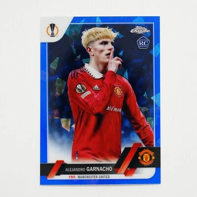 2022-23 Topps Chrome Sapphire UEFA Alejandro Garnacho Image Variation RC #50 - Image 1 of 2