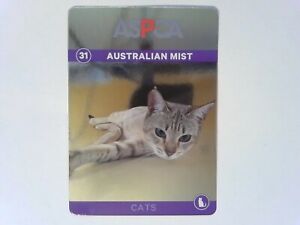 Foil Australian Mist Cat #31 2016 Aspca Pets & Creatures Trading Cards Lb1