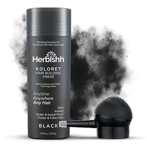 Herbishh Koloret Hair Building Fibers – Black - Picture 1 of 8