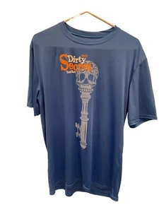 2017 Dirty Secret Trail Run Runner’s Blue Shirt Men’s M T-Shirt STAINED Skeleton - Picture 1 of 5