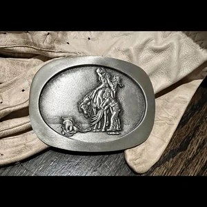 Pewter belt buckle 3” x 2” (EUC) by International Arabian Horse Association - Picture 1 of 4